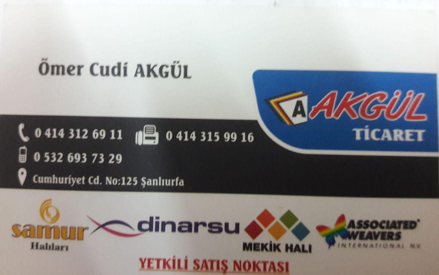 Akgül Halıcılık- 0414 312 6911 – 0532 693 73 29 – Şanlıurfa