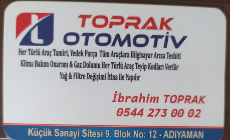 Toprak Otomotiv Oto Tamir Servisi – 0544 273 00 02 – 0530 923 67 24 – Adıyaman