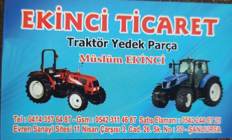 Ekinci Ticaret Traktör Yedek Parça – 0542 311 46 87 – 0542 244 67 21 – Şanlıurfa