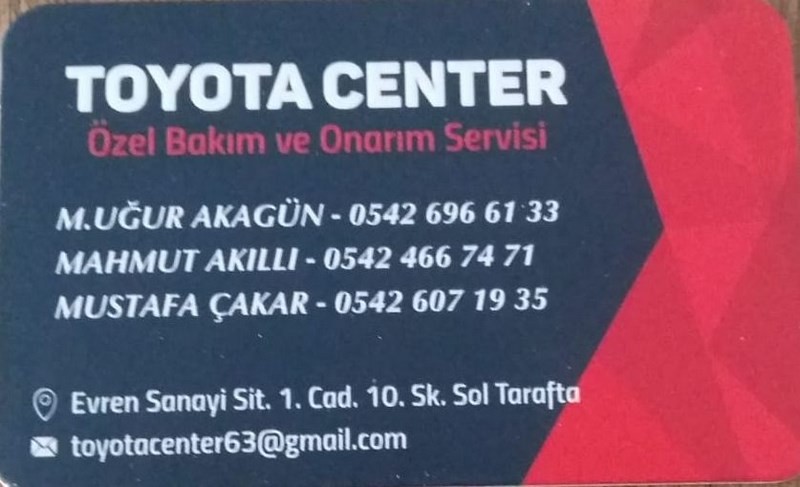 Toyota Center Toyota Tamiri Bakım Onarım Özel Servisi – 0542 466 74 71 – 0542 696 61 33 – 0542 607 19 35 – Şanlıurfa
