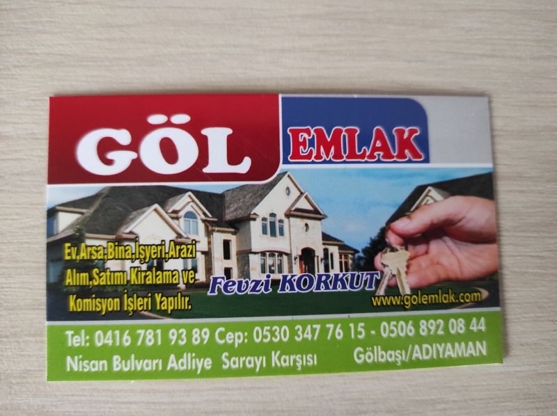 Göl Emlak – 0530 347 7615 – Gölbaşı – Adıyaman